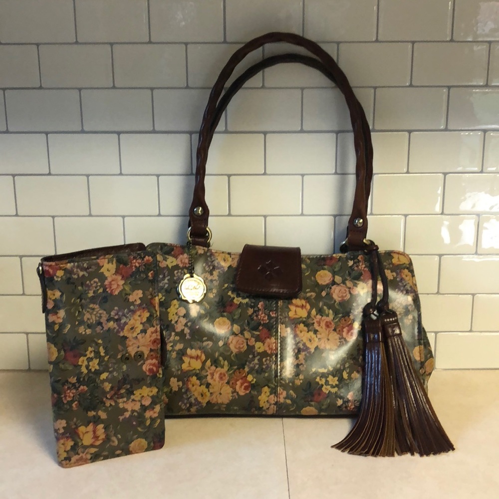 Patricia Nash leather floral purse & wallet